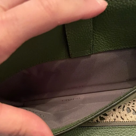 COACH MESSENGER BAG HANDBAG WITH POP-UP POUCH SURPLUS PEBBLE LEATHER - Picture 7 of 11